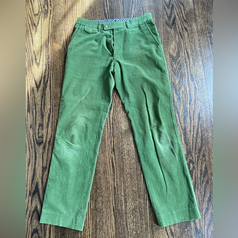Beautiful green wide wale corduroy